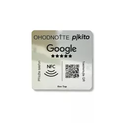 Gravírovaná NFC recenzní karta Google s logem