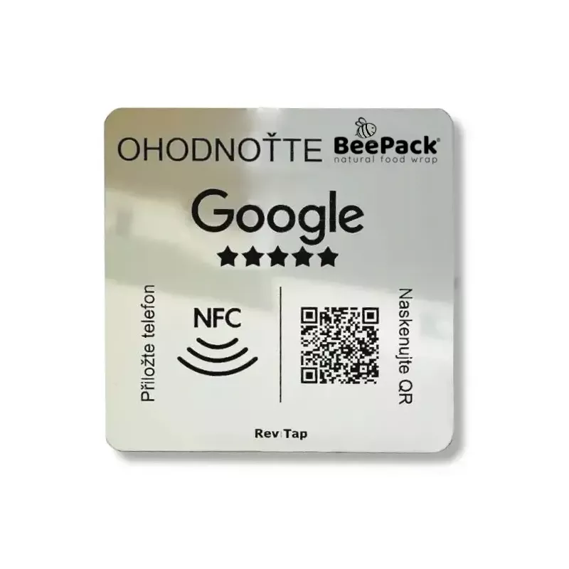 Gravírovaná NFC recenzní karta Google s logem