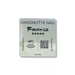 Gravírovaná NFC karta Firmy.cz stříbrná